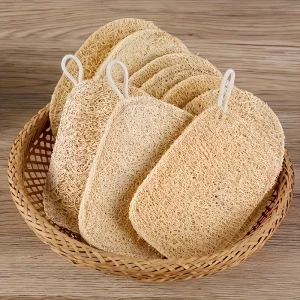 6pcs Natural Loofah Exfoliating Sponges
