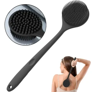Exfoliating and massaging back scrub brush