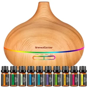 Aromatherapy Diffuser and 10 Essential Oils Set