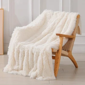 Extra Soft Fuzzy Faux Fur Throw Blanket 50x60