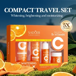 4pcs Vitamin C Kit Whitening Moisturizing Travel Set