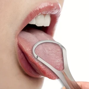 3-piece set, stainless steel tongue scraper