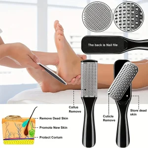 Stainless Steel Pedicure Tool Kit Foot File Dead Skin And Callus Removal Trimming Supplies For Household Personal Foot Care Daily Maintenance