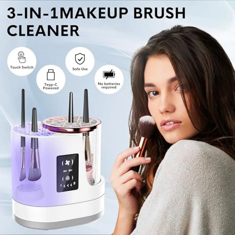 3-in-1 Electric Makeup Brush Cleaner - Image 2
