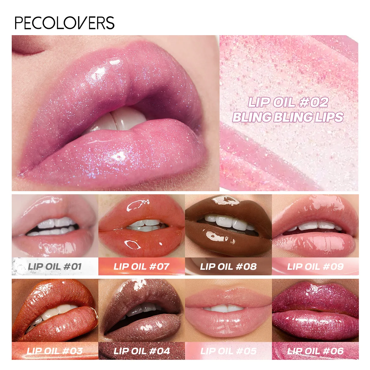 8PCS/SET Moisturizing Lip Oil Kit - Image 2