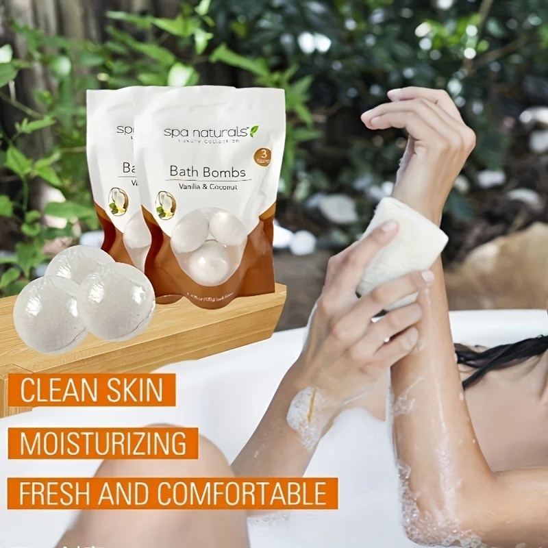 Coconut Scented Bath Salt Balls - Image 2