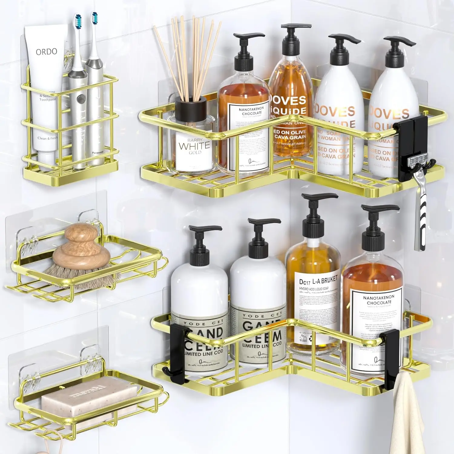 5-Pack Corner Shower Organizer - Image 5
