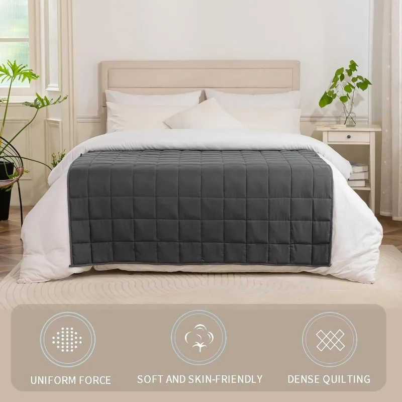 2025 New Weighted Blanket Decompression Sleep Aid Pressure Weighted Quilt Sleeping Blanket Heavy Blanket Dark Grey Muti Sizes - Image 3