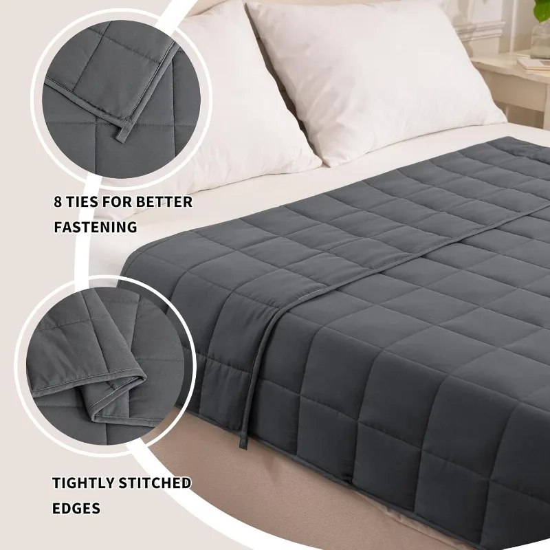 2025 New Weighted Blanket Decompression Sleep Aid Pressure Weighted Quilt Sleeping Blanket Heavy Blanket Dark Grey Muti Sizes - Image 4